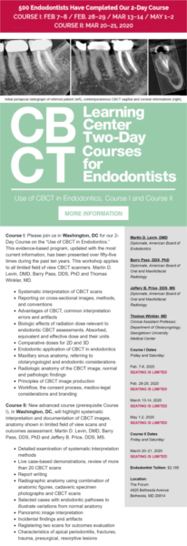 EndoNet CBCT Course Announcement Winter-Spring 3030